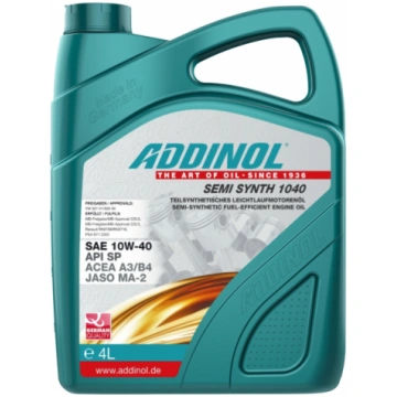 ADDINOL Motoreļļa SEMI SYNTH 1040 10W-40 4L 720984