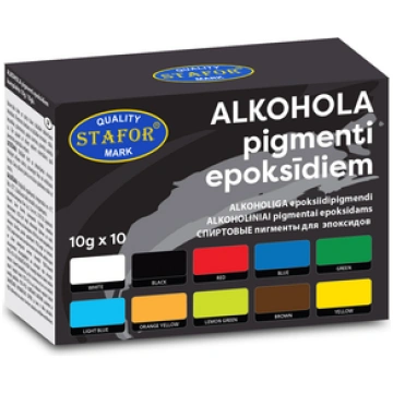 Pigmenti epoksīdiem Stafor 10gab./10g dažādas