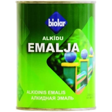 Biolar Alkīda emalja 0.45L Salātu zaļa spīdīga
