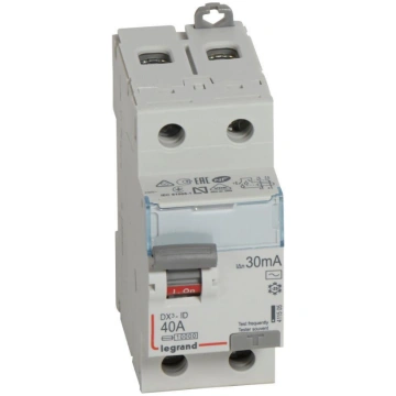 RCD DX3-ID - 2P - 230 V - 40 A - 30 mA - AC type E