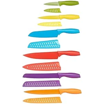 Amazon Basics 12 Piece Colourful Knife Set : Amazo