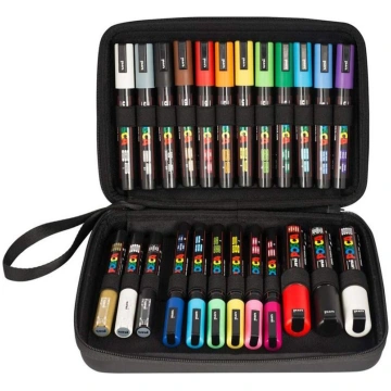 Flomāsteri Posca Gift Case, vienpusējs, daudzkrāsa