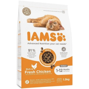 Iams Cat Kitten Chicken sausā barība kaķēniem ar v