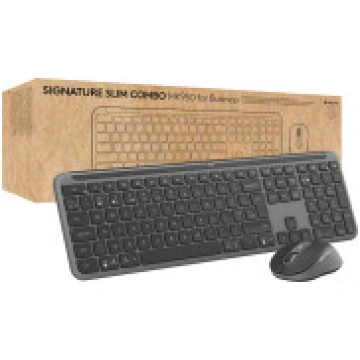 Tastatūra Logitech paraksts Slim MK950 grafīta pel
