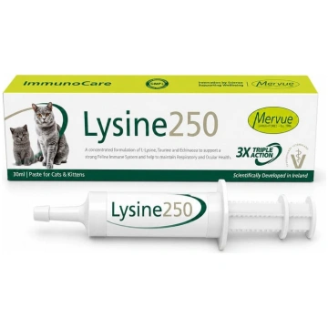 Mervue Lysine 250 lizīns imunitātei kaķiem un kaķē