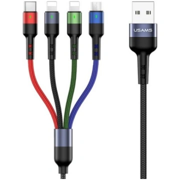 Kabel USB Usams USB-A - USB-C + microUSB + 2x Ligh