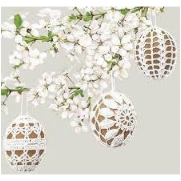 Salvetes Lieldienas Embroldered Eggs on a Cherry T
