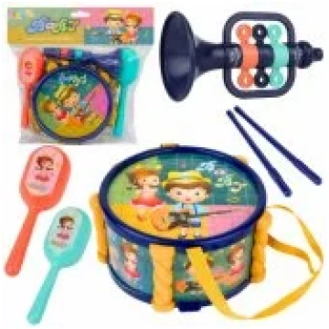 LEAN Toys Musikinstrumenten-Set für Kinder: Tromme