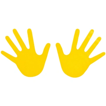 TREMBLAY Floor marking Hand yellow 1 pair 1257013