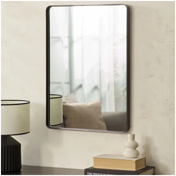 Jaya Black Frame Rectangular Wall Mirror Julian Bo
