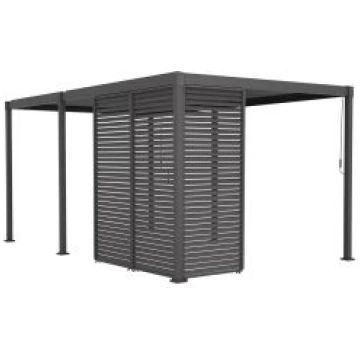 Žalūziju siena nojumei MIRADOR-80/88, tumši pelēka