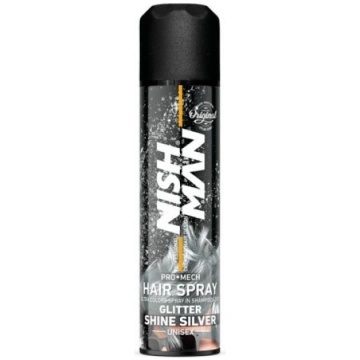 Matu lakas krāsa Nishman Glitter Hair Spray Silver