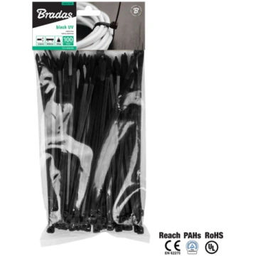 Bradas Savilcējaptveres 3.6x150mm,100gb.,melnas, T