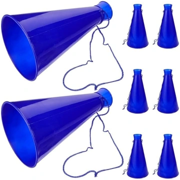 8 plastmasas uzmundrinošo ragu komplekts Zils mazs