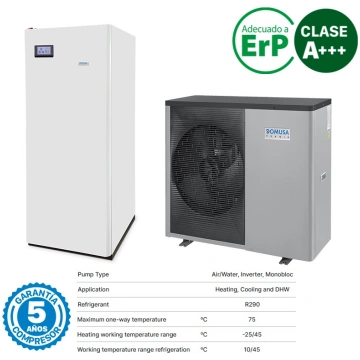 Gaiss ūdens siltumsūknis +75C, 6kW Domusa Dual Cli