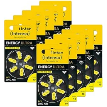 Intenso Hearing Aid Batteries PR70 Yellow Pack of 