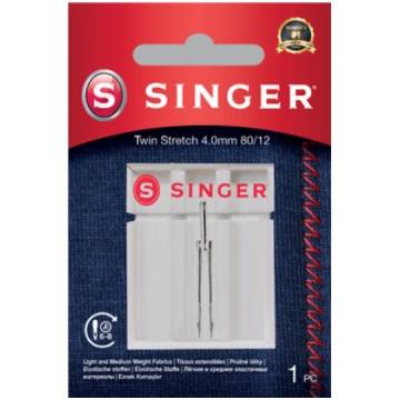 Singer , Twin Stretch Needle, Decorative, 4.0 80/1
