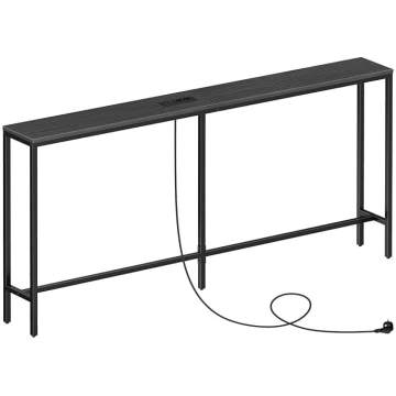 MAHANCRIS Narrow Console Table with Charging Stati