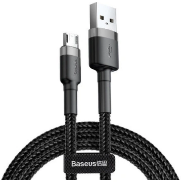 Baseus Micro USB cable 2.4A 1m (Gray + Black; CAMK