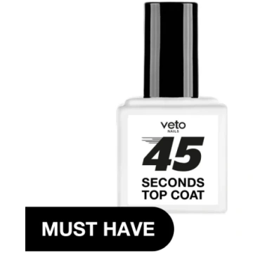 Virslaka 45sekundēs top coat - virslaka VETO NAILS