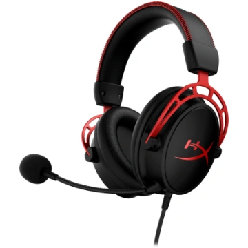 HyperX Cloud Alpha spēļu austiņas, melnas/sarkanas