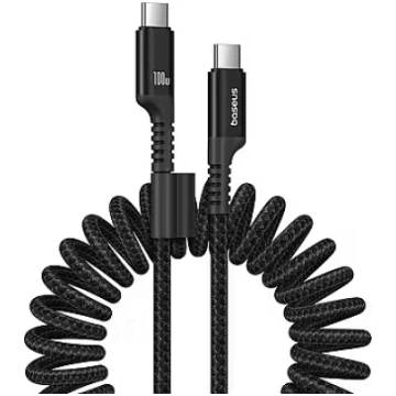 Baseus USB-C Spring Cable, 100W, 1m (P10320203111-