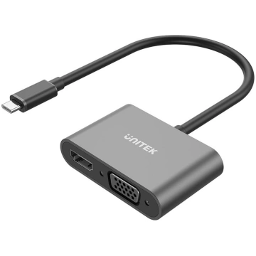 UNITEK ADAPTER USB-C - HDMI 4K VGA FULLHD M/F ( V1
