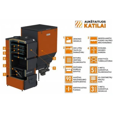 Granulu katls Agro UNI 40 kW, komplektā ar 40 kW “