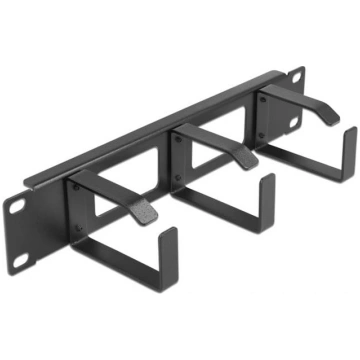 Delock 10″ Cable Management Routing Panel with 2 o