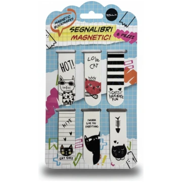 SET 6 SEGNALIBRO GATTO Willy Be Smart