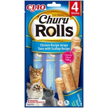 INABA Churu Rolls Chicken recipe wraps Tuna with s