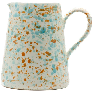 Puglia pitcher green and orange design Carella Ost
