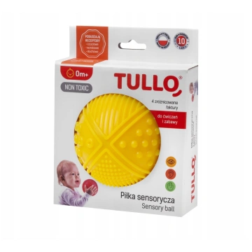 Sensorā bumba Tullo, 6 cm, dzeltena krās