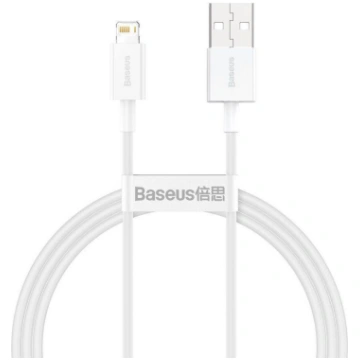 Kabelis Baseus CABLE LIGHTNING TO USB 1M/WHITE CAL