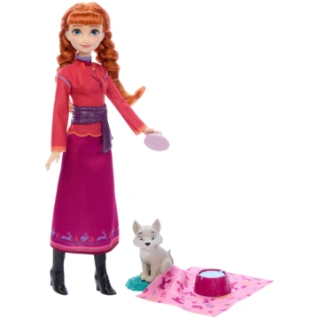 Lelle ar aksesuāriem Mattel Frozen Anna & Wolf Cub