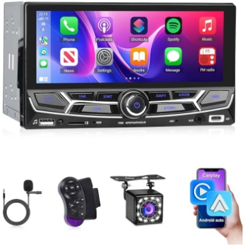 2 DIN radio ar Carplay un Android Car - 6,86 collu