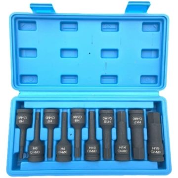 1/2" Dr. Deep bit socket impact set (IMBUS) 10pcs