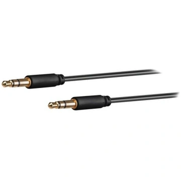 Cable; Jack 3.5mm 3pin plug,both sides; 0.5m; blac