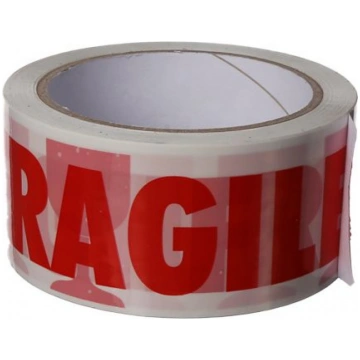 Akrila līmlente FRAGILE (trausls), 48mm x 66m, bal