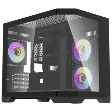 Darflash FT418 computer case + 6 aRGB fans (black)