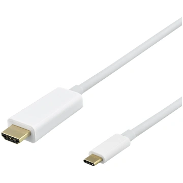 USB-C - HDMI cable DELTACO 4K UHD, gold plated, 2m