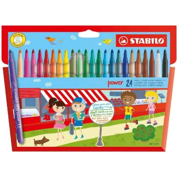 Flomasteri Stabilo POWER | 24 krāsas