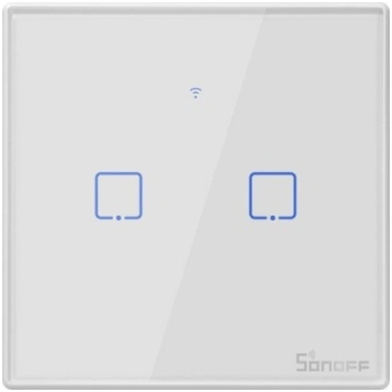 Smart Switch WiFi + RF 433 Sonoff T2 EU TX (2 kanā