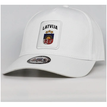 Cepure ar nagu Latvija balta