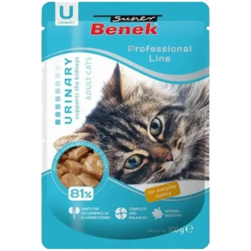 Super Benek - konservi kaķiem Urinary, gabaliņi mē