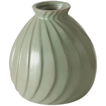 Boltze ZALINA porcelāna vāze, tumši zaļa, 11 cm