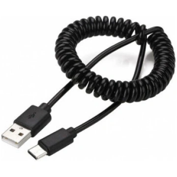 Kabelis Gembird USB Male - USB Type C Male Coiled 