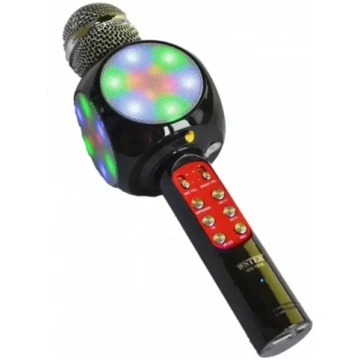 Goodbuy LED 360 karaoke mikrofons ar skaļruni, Blu