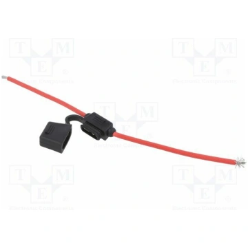 Fuse holder; 19mm; 30A; Leads: cables; 58V; Wire c