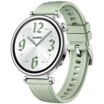 Huawei Watch GT4, 41 mm, sudraba/zaļa - Viedpulkst